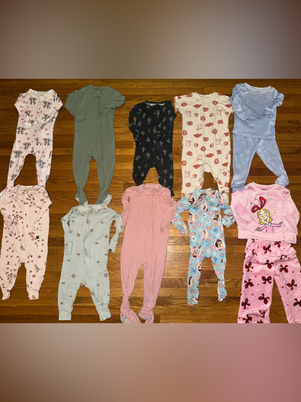 10 pajama sets size 12 months